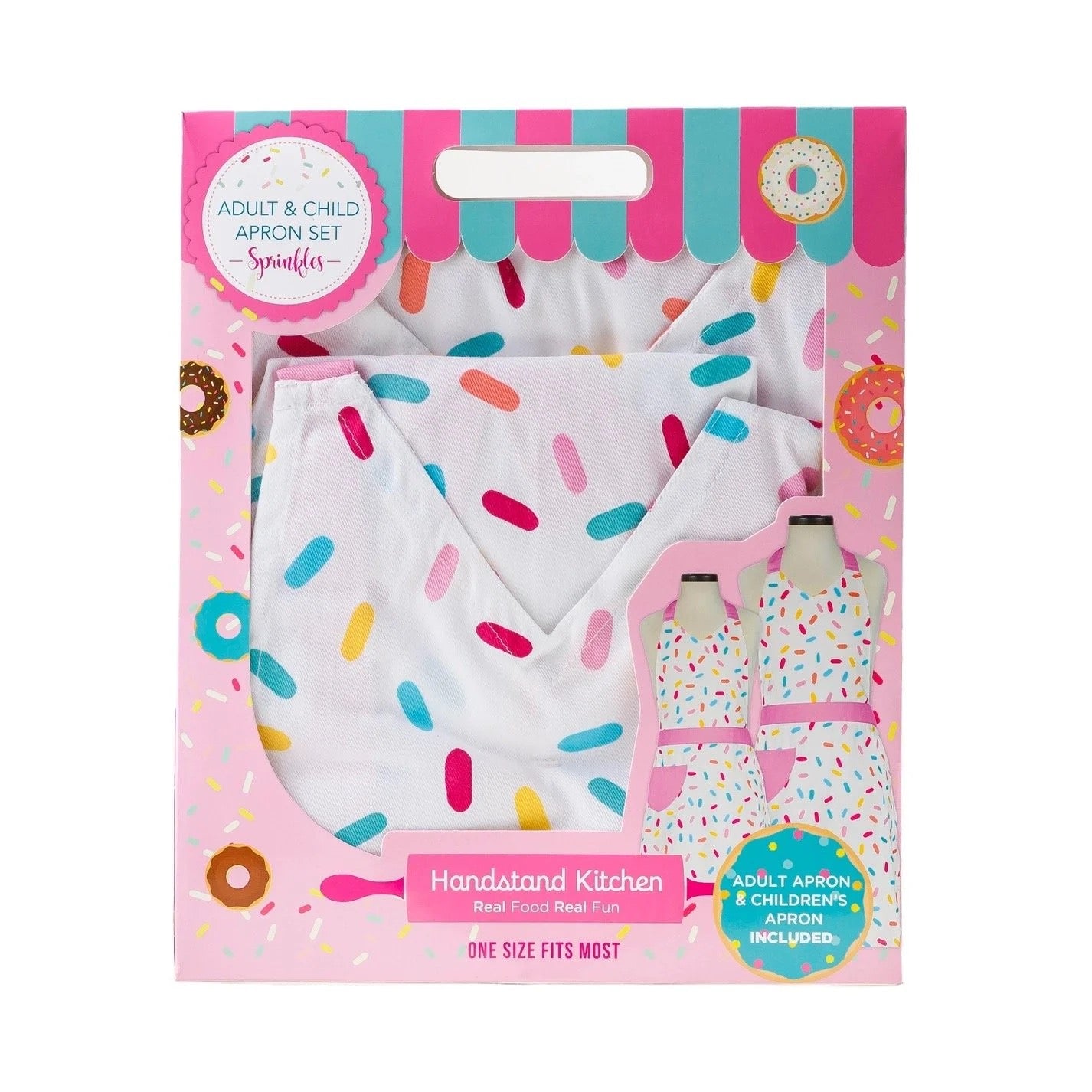 Sprinkles Adult and Youth Apron Set - Matching Gift Set