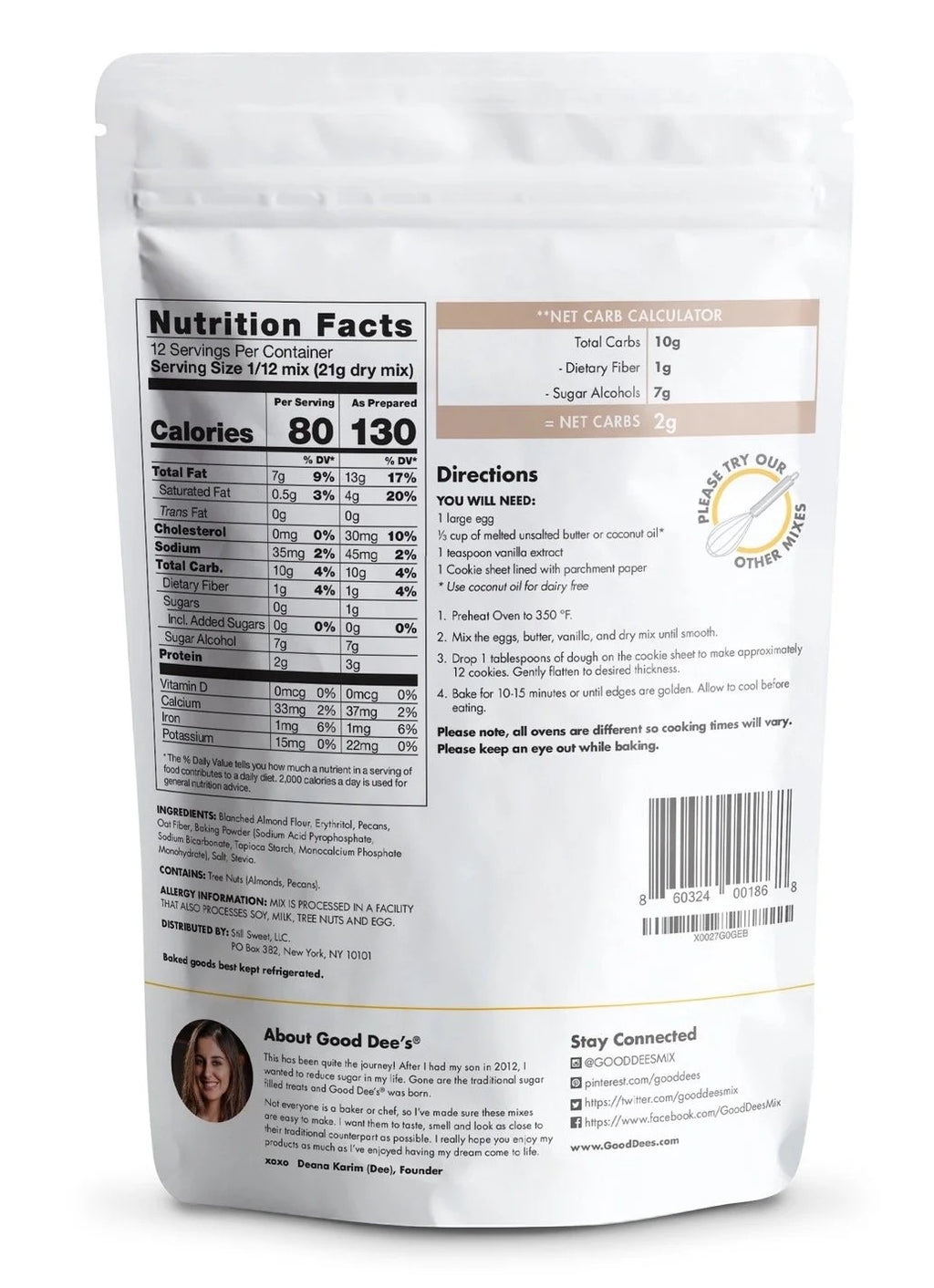 Good Dee's Butter Pecan Cookie Mix